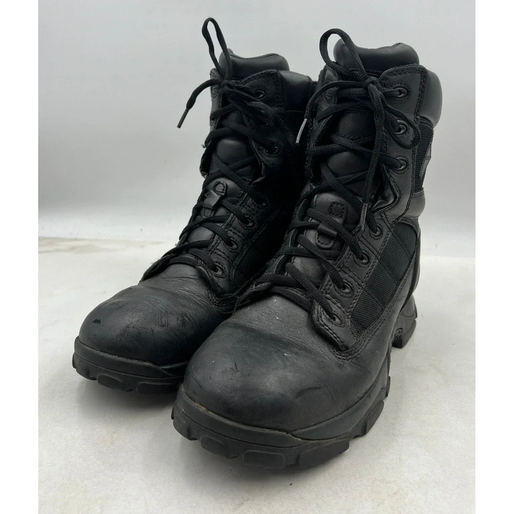 Thorogood Boots Mens Sz 9W Combat Leather Work Sniper Tactical Side Zip 834-6760